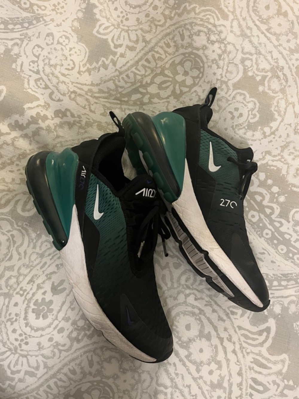 Nike Black and Teal Air Max 270 Sneakers